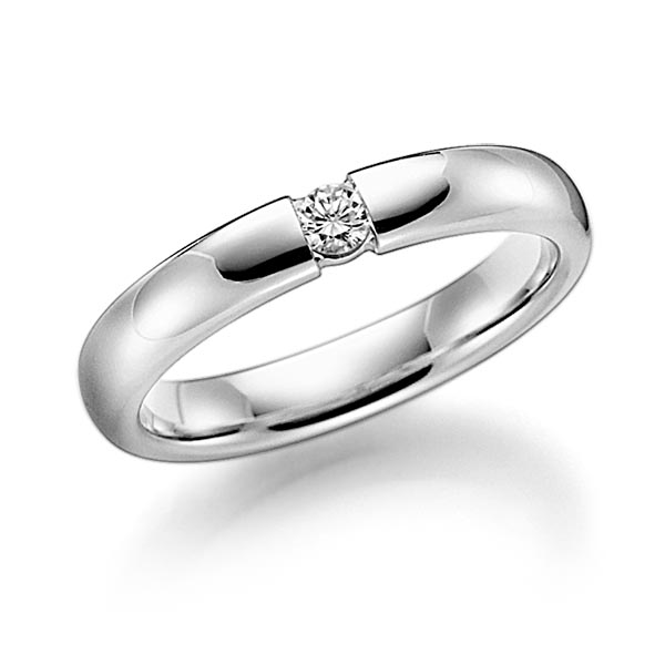 klassischer Trauring/Ehering in Platin 600 mit zus. 0,08 ct. Brillant tw, si von Steinberg - Q-1374-5 klassischer Trauring/Ehering in Platin 600 mit zus. 0,08 ct. Brillant tw, si von Steinberg - Q-1374-5