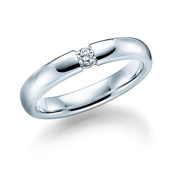 klassischer Trauring/Ehering in Platin 950 mit zus. 0,08 ct. Brillant tw, si von Steinberg - Q-1374-1 klassischer Trauring/Ehering in Platin 950 mit zus. 0,08 ct. Brillant tw, si von Steinberg - Q-1374-1