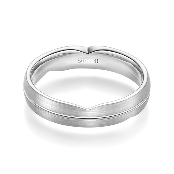 klassischer Trauring/Ehering in Platin 950 von acredo - A-2364-26