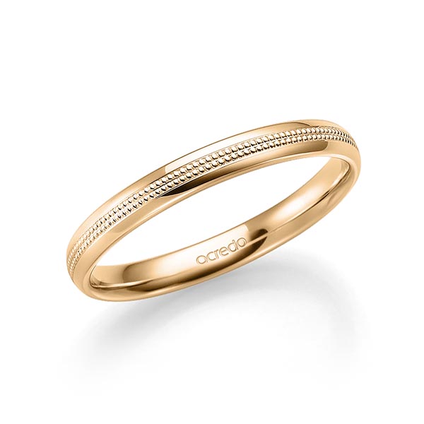 klassischer Trauring/Ehering in Roségold 375 von acredo - A-1791-4