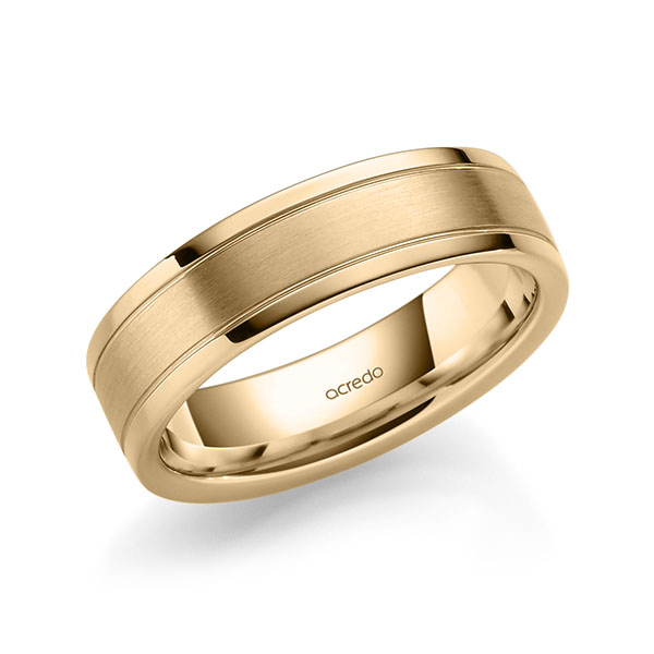 klassischer Trauring/Ehering in Roségold 375 von acredo - A-1974-18