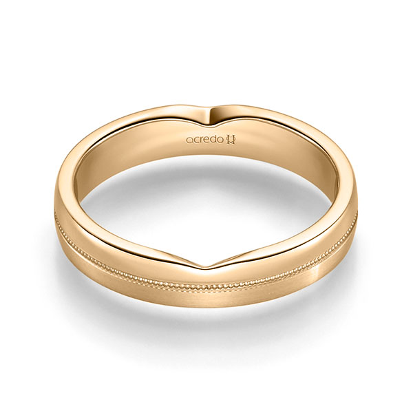 klassischer Trauring/Ehering in Roségold 375 von acredo - A-2256-28