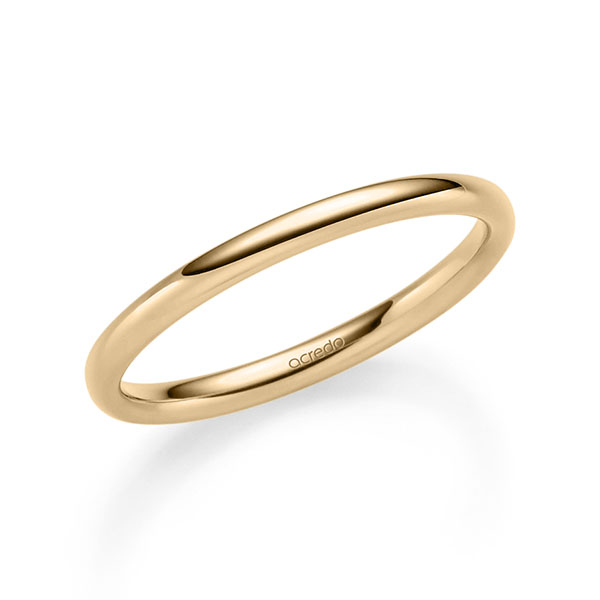 klassischer Trauring/Ehering in Roségold 375 von acredo - S-1289-8