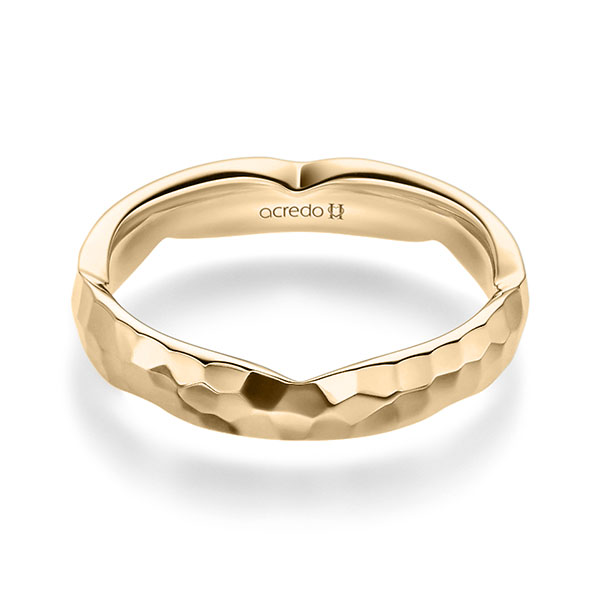 klassischer Trauring/Ehering in Roségold 585 gehämmert Struktur von acredo