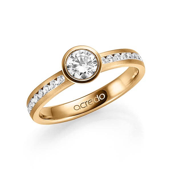 klassischer Trauring/Ehering in Roségold 585 mit 0,5 ct. + zus. 0,24 ct. Brillant tw, si tw, vs von acredo - A-1346-4 klassischer Trauring/Ehering in Roségold 585 mit 0,5 ct. + zus. 0,24 ct. Brillant tw, si tw, vs von acredo - A-1346-4