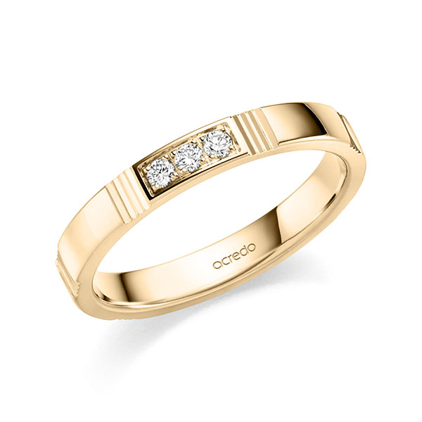 klassischer Trauring/Ehering in Roségold 585 mit zus. 0,075 ct. Brillant tw, vs von acredo - S-1412-3 klassischer Trauring/Ehering in Roségold 585 mit zus. 0,075 ct. Brillant tw, vs von acredo - S-1412-3