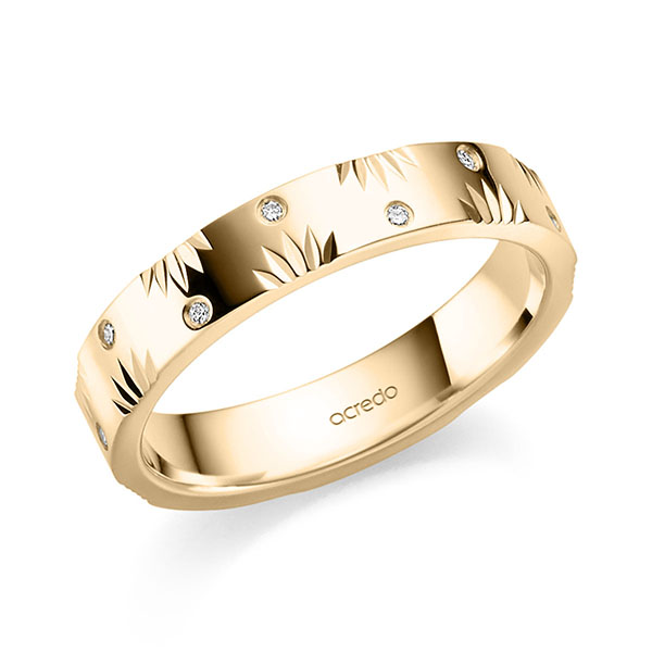 klassischer Trauring/Ehering in Roségold 585 mit zus. 0,084 ct. Brillant tw, vs von acredo - S-1402-3 klassischer Trauring/Ehering in Roségold 585 mit zus. 0,084 ct. Brillant tw, vs von acredo - S-1402-3