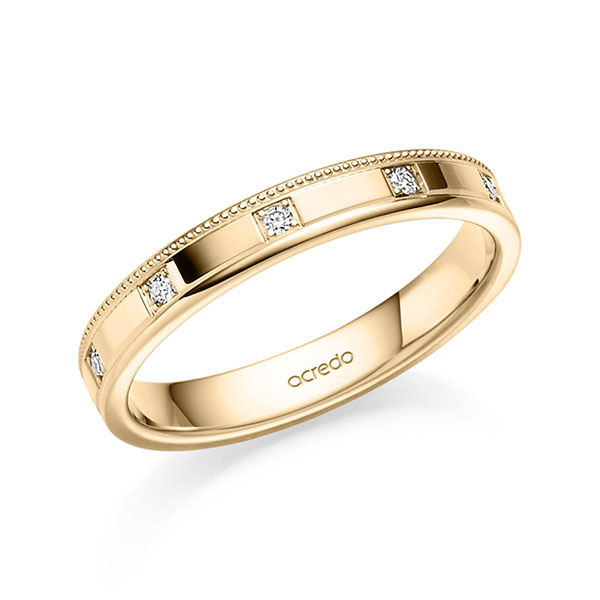 klassischer Trauring/Ehering in Roségold 585 mit zus. 0,1 ct. Brillant tw, si von acredo - S-1389-3 klassischer Trauring/Ehering in Roségold 585 mit zus. 0,1 ct. Brillant tw, si von acredo - S-1389-3