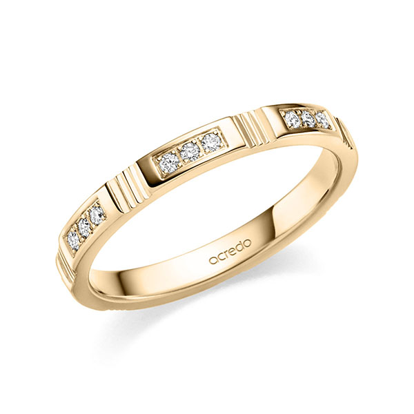 klassischer Trauring/Ehering in Roségold 585 mit zus. 0,21 ct. Brillant tw, si von acredo - S-1408-3 klassischer Trauring/Ehering in Roségold 585 mit zus. 0,21 ct. Brillant tw, si von acredo - S-1408-3