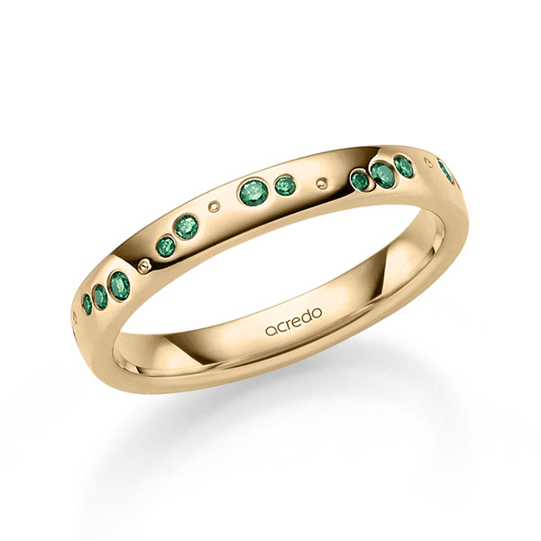 klassischer Trauring/Ehering in Roségold 585 mit zus. 0,236 ct. Brillant von acredo