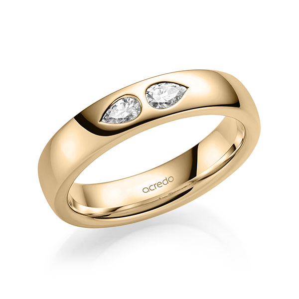 klassischer Trauring/Ehering in Roségold 585 mit zus. 0,2 ct. tw, vs von acredo - A-2139-6 klassischer Trauring/Ehering in Roségold 585 mit zus. 0,2 ct. tw, vs von acredo - A-2139-6