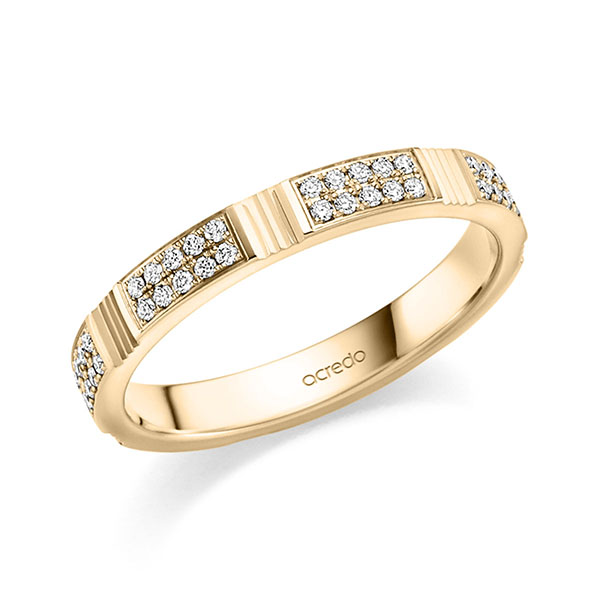 klassischer Trauring/Ehering in Roségold 585 mit zus. 0,35 ct. Brillant tw, si von acredo - S-1411-3 klassischer Trauring/Ehering in Roségold 585 mit zus. 0,35 ct. Brillant tw, si von acredo - S-1411-3