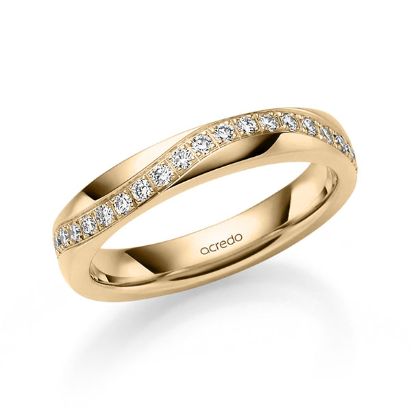 klassischer Trauring/Ehering in Roségold 585 mit zus. 0,3 ct. Brillant tw, si von acredo