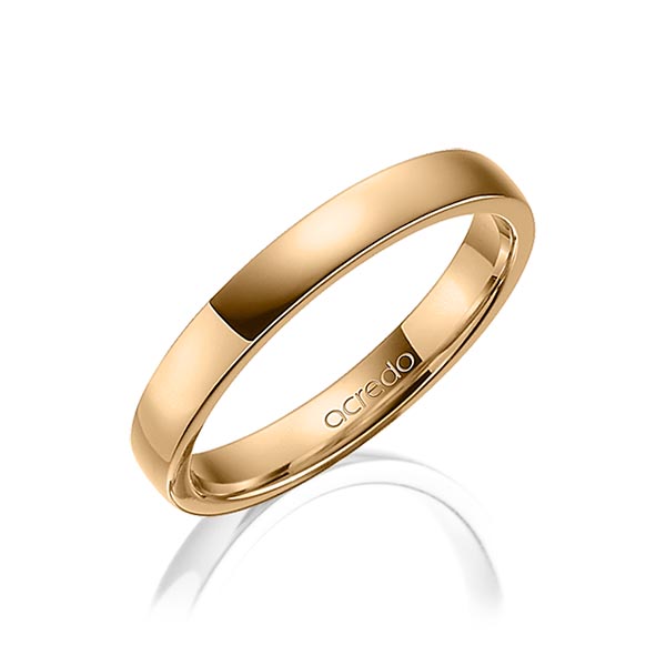 klassischer Trauring/Ehering in Roségold 585 von acredo - A-1270-13