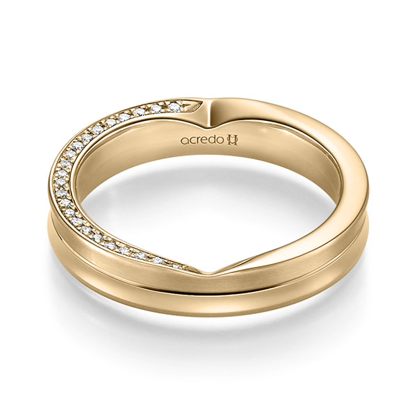 klassischer Trauring/Ehering in Roségold 750 mit zus. 0,23 ct. Brillant tw, si von acredo - A-2329-18 klassischer Trauring/Ehering in Roségold 750 mit zus. 0,23 ct. Brillant tw, si von acredo - A-2329-18