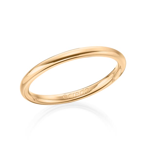 klassischer Trauring/Ehering in Roségold 750 von acredo - A-1277-4