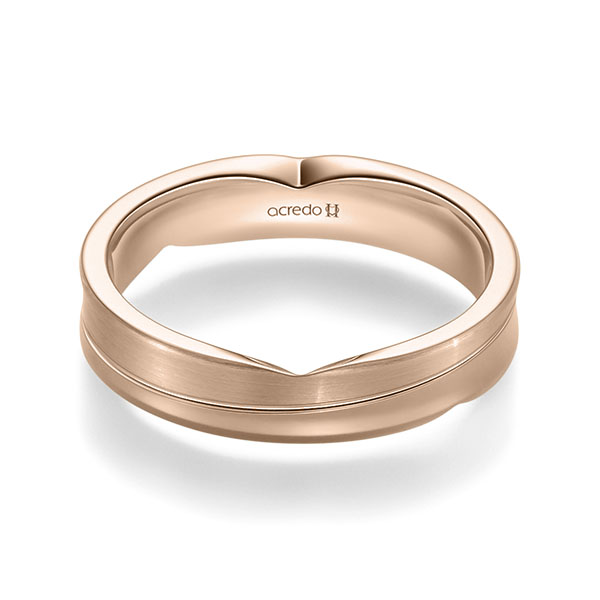 klassischer Trauring/Ehering in Rotgold 375 von acredo - A-2363-33