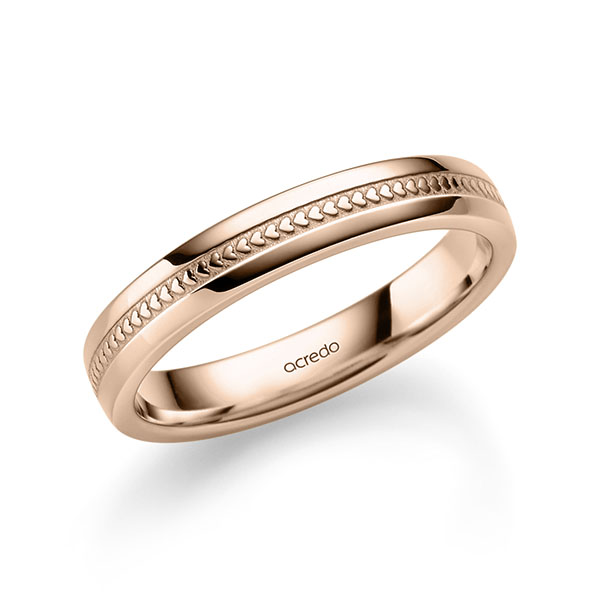 klassischer Trauring/Ehering in Rotgold 375 von acredo - A-2379-6