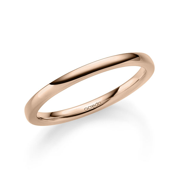 klassischer Trauring/Ehering in Rotgold 375 von acredo - A-2382-4