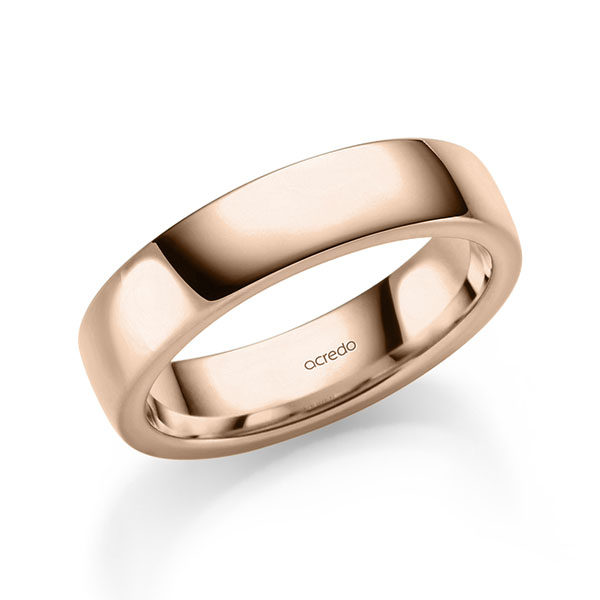 klassischer Trauring/Ehering in Rotgold 375 von acredo - A-2397-16