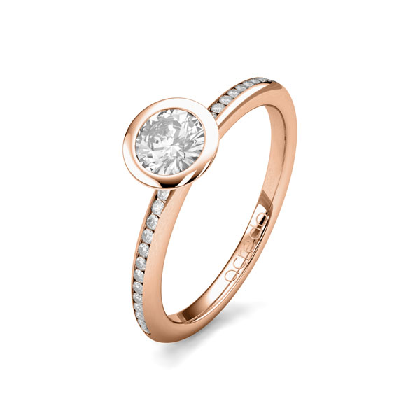 klassischer Trauring/Ehering in Rotgold 585 mit 0,4 ct. + zus. 0,13 ct. Brillant tw, si von acredo - A-1654-25 klassischer Trauring/Ehering in Rotgold 585 mit 0,4 ct. + zus. 0,13 ct. Brillant tw, si von acredo - A-1654-25
