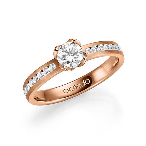 klassischer Trauring/Ehering in Rotgold 585 mit 0,5 ct. + zus. 0,24 ct. Brillant tw, vs tw, si von acredo - A-1338-5 klassischer Trauring/Ehering in Rotgold 585 mit 0,5 ct. + zus. 0,24 ct. Brillant tw, vs tw, si von acredo - A-1338-5