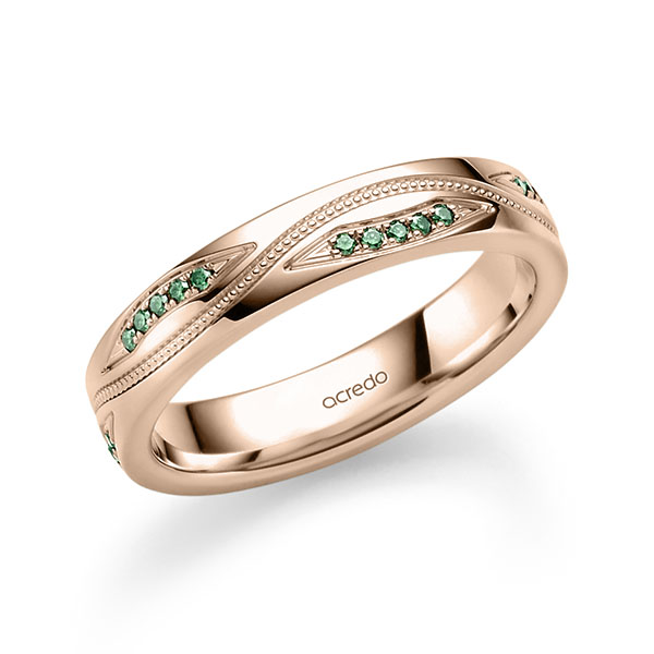 klassischer Trauring/Ehering in Rotgold 585 mit zus. 0,15 ct. Brillant von acredo - A-2385-10 klassischer Trauring/Ehering in Rotgold 585 mit zus. 0,15 ct. Brillant von acredo - A-2385-10