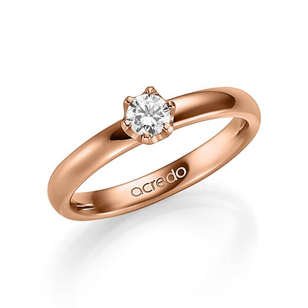 klassischer Trauring/Ehering in Rotgold 585 mit zus. 0,25 ct. Brillant tw, si von acredo - A-1349-5 klassischer Trauring/Ehering in Rotgold 585 mit zus. 0,25 ct. Brillant tw, si von acredo - A-1349-5