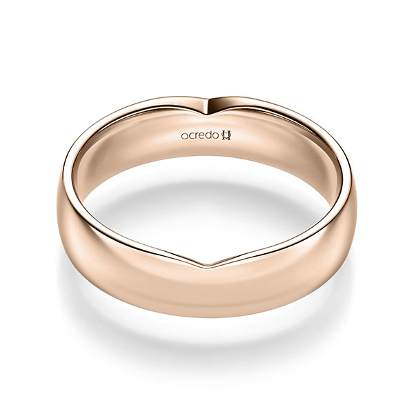 klassischer Trauring/Ehering in Rotgold 585 von acredo