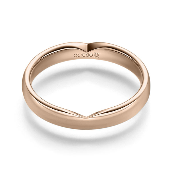 klassischer Trauring/Ehering in Rotgold 585 von acredo