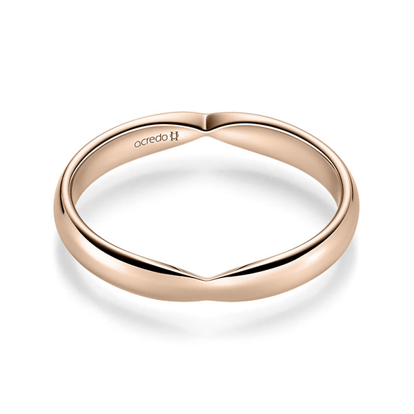klassischer Trauring/Ehering in Rotgold 585 von acredo