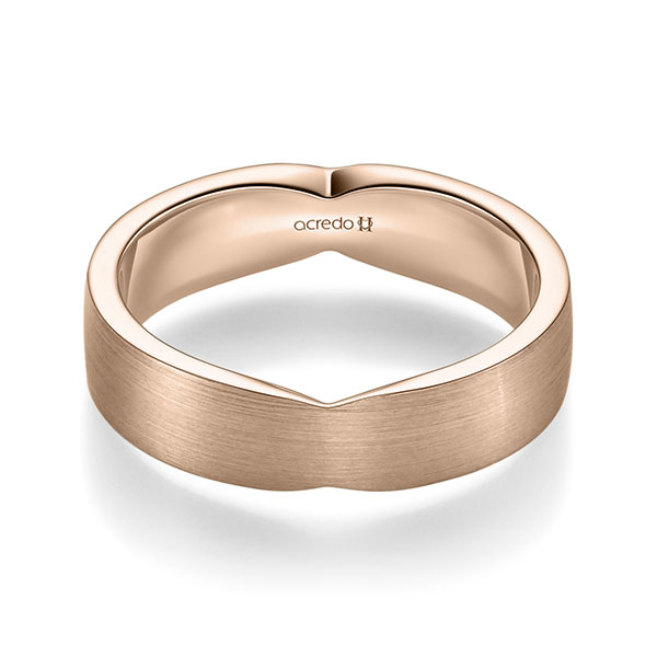 klassischer Trauring/Ehering in Rotgold 585 von acredo