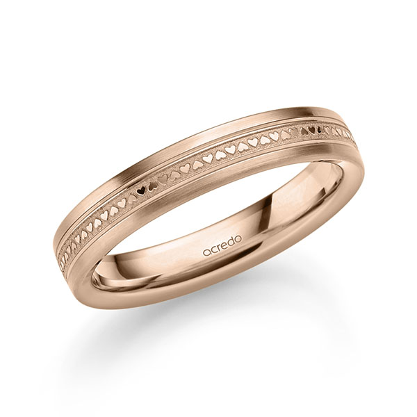 klassischer Trauring/Ehering in Rotgold 585 von acredo