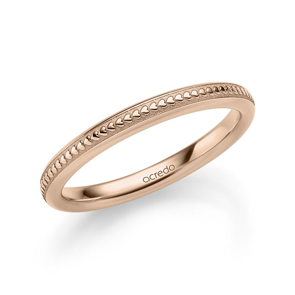 klassischer Trauring/Ehering in Rotgold 585 von acredo