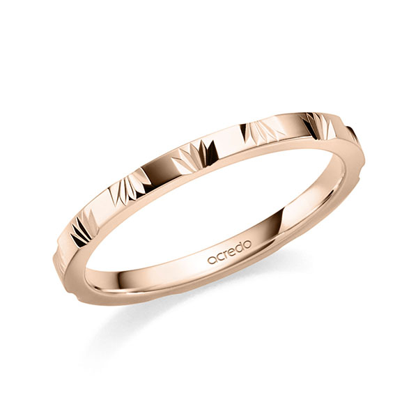 klassischer Trauring/Ehering in Rotgold 585 von acredo