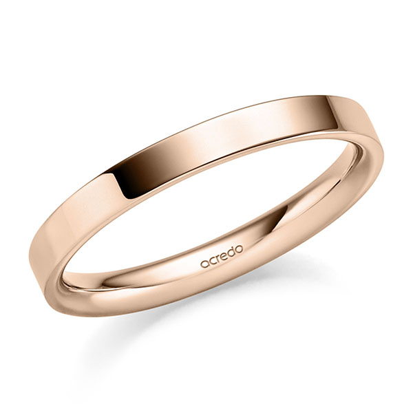 klassischer Trauring/Ehering in Rotgold 585 von acredo