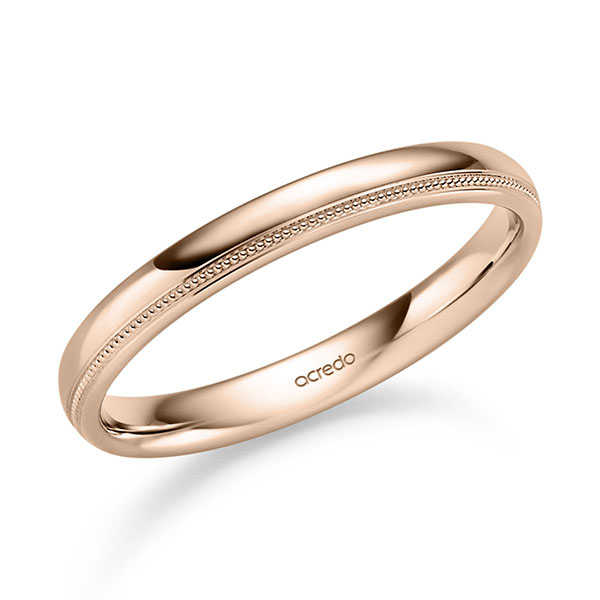 klassischer Trauring/Ehering in Rotgold 585 von acredo - S-1445-5