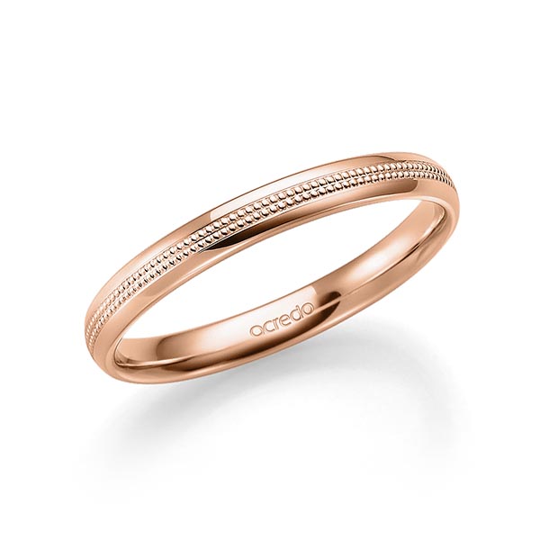 klassischer Trauring/Ehering in Rotgold 750 von acredo - A-1791-2