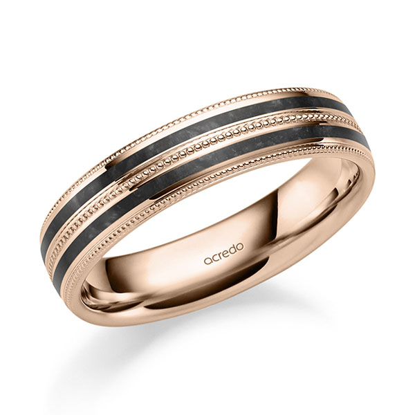 klassischer Trauring/Ehering in Rotgold 750 von acredo - A-2035-5