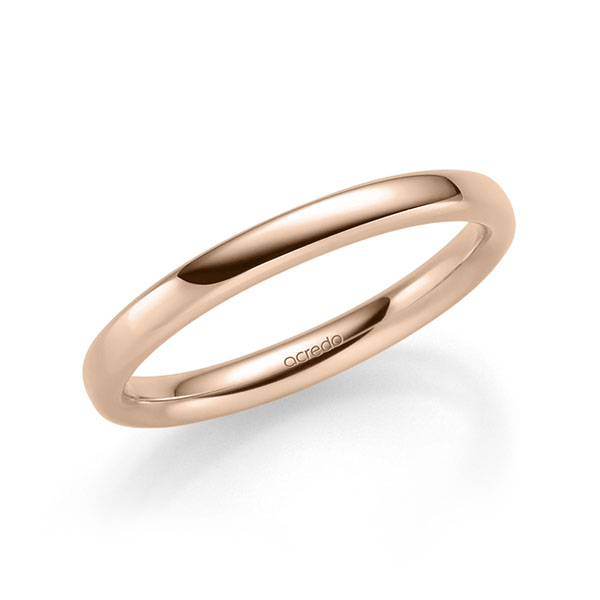 klassischer Trauring/Ehering in Rotgold 750 von acredo - A-2316-10
