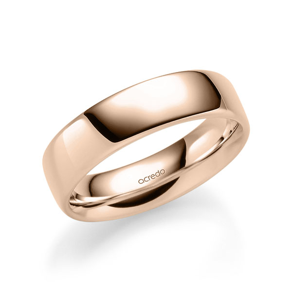 klassischer Trauring/Ehering in Rotgold 750 von acredo - S-1296-10