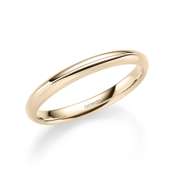 klassischer Trauring/Ehering in Signature Gold 375 von acredo - A-2341-15