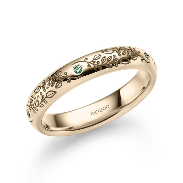 klassischer Trauring/Ehering in Signature Gold 585 mit zus. 0,05 ct. Brillant von acredo