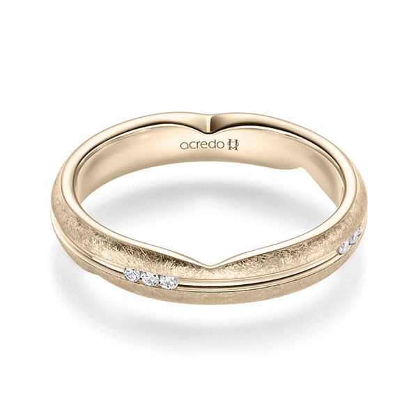 klassischer Trauring/Ehering in Signature Gold 585 mit zus. 0,096 ct. Brillant tw, si von acredo