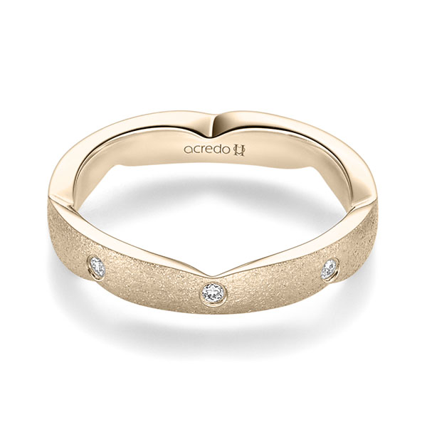 klassischer Trauring/Ehering in Signature Gold 585 mit zus. 0,12 ct. Brillant tw, si von acredo