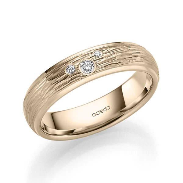 klassischer Trauring/Ehering in Signature Gold 750 mit zus. 0,063 ct. Brillant tw, si von acredo - A-2412-7