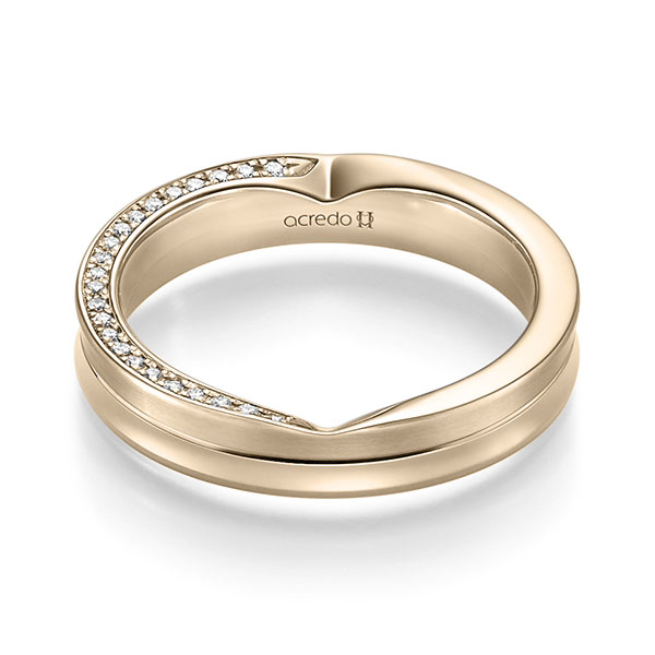 klassischer Trauring/Ehering in Signature Gold 750 mit zus. 0,23 ct. Brillant tw, si von acredo - A-2329-19 klassischer Trauring/Ehering in Signature Gold 750 mit zus. 0,23 ct. Brillant tw, si von acredo - A-2329-19
