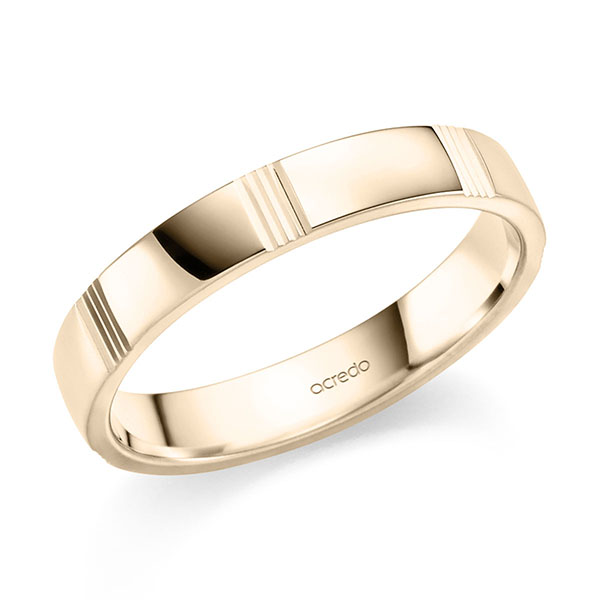 klassischer Trauring/Ehering in Signature Gold 750 von acredo - S-1410-1