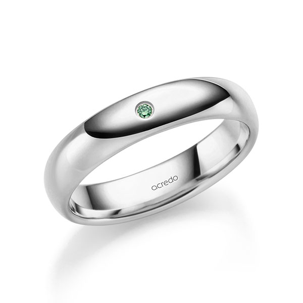 klassischer Trauring/Ehering in Weissgold 585 mit zus. 0,02 ct. Brillant von acredo - A-2386-18 klassischer Trauring/Ehering in Weissgold 585 mit zus. 0,02 ct. Brillant von acredo - A-2386-18