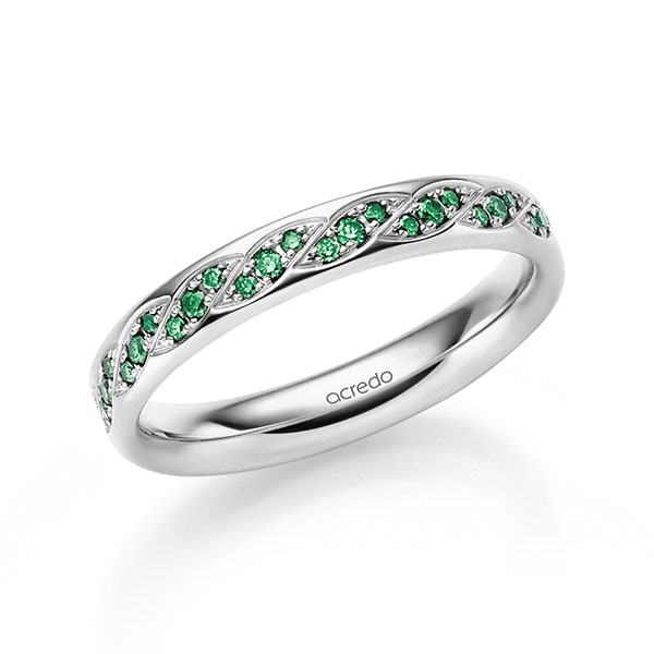 klassischer Trauring/Ehering in Weißgold 585 mit zus. 0,34 ct. Brillant von acredo - A-2389-12 klassischer Trauring/Ehering in Weißgold 585 mit zus. 0,34 ct. Brillant von acredo - A-2389-12